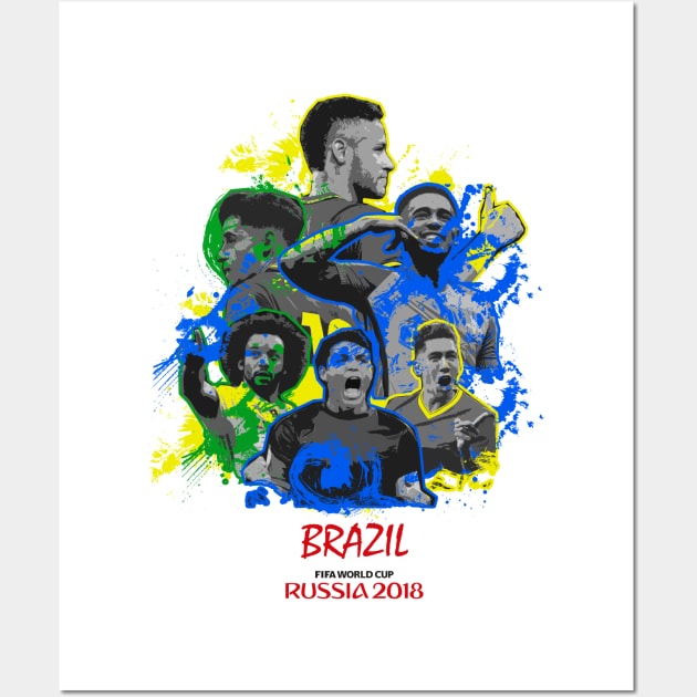 World Cup 2018 - Brazil Wall Art by armaan8014